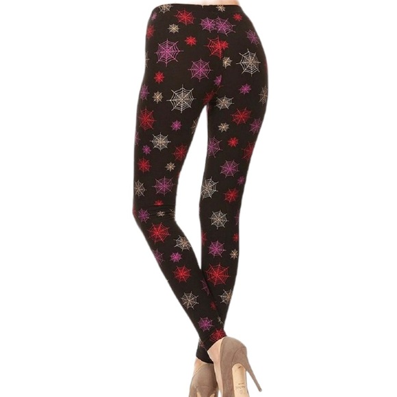 🎃Final Price🎃 Halloween Colorful Webbed Leggings - Picture 3 of 8